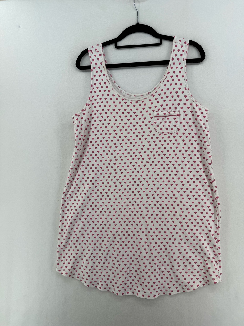 Roller Rabbit Hearts Red White Pima Cotton Sleep Dress Large